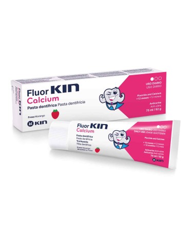 KIN FLUOR CALCIUM PASTA DENTAL 75ML.