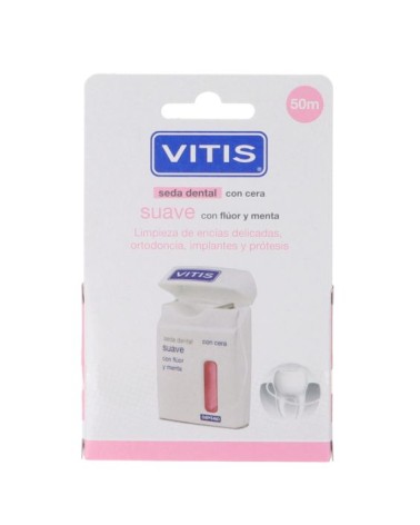 VITIS SEDA DENTAL SUAVE CON CERA FLÚOR Y MENTA.