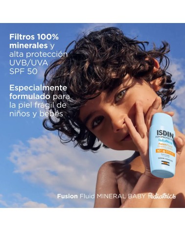 FOTOPROTECTOR ISDIN PEDIATRICO FUSION FLUID MINERAL BABY SPF50 50ML.