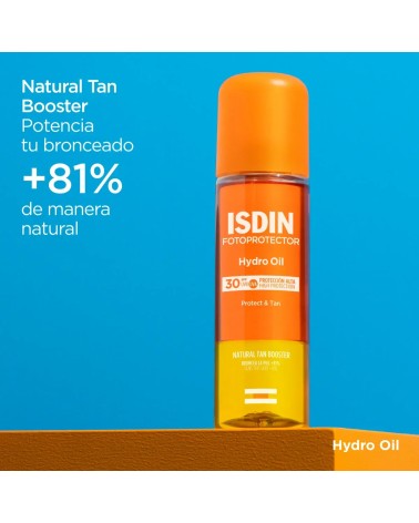 FOTOPROTECTOR ISDIN HYDRO OIL SPF30 PROTECT & TAN 200ML.