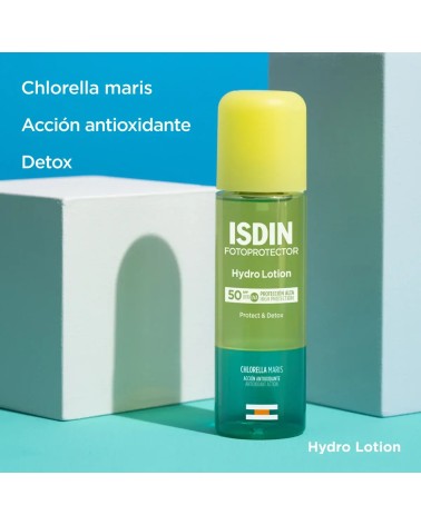 FOTOPROTECTOR ISDIN HYDRO LOTION SPF50 PROTECT & DETOX 200ML.