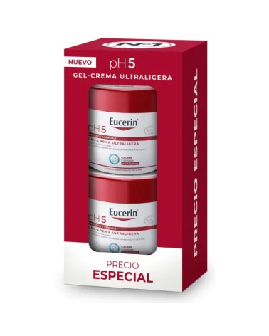 EUCERIN CREMA ULTRA LIGERA DUPLO TARRO 350 ML+350ML.