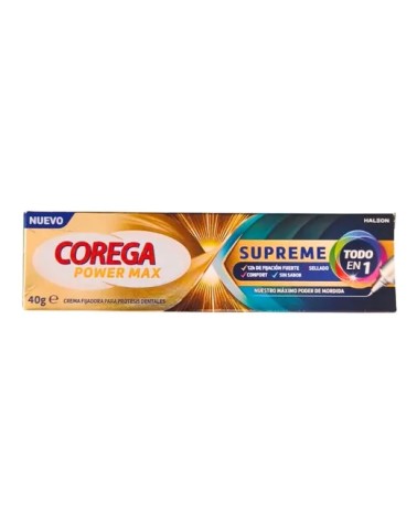 COREGA CREMA FIJADORA POWER MAX SUPREME SIN SABOR 40gr